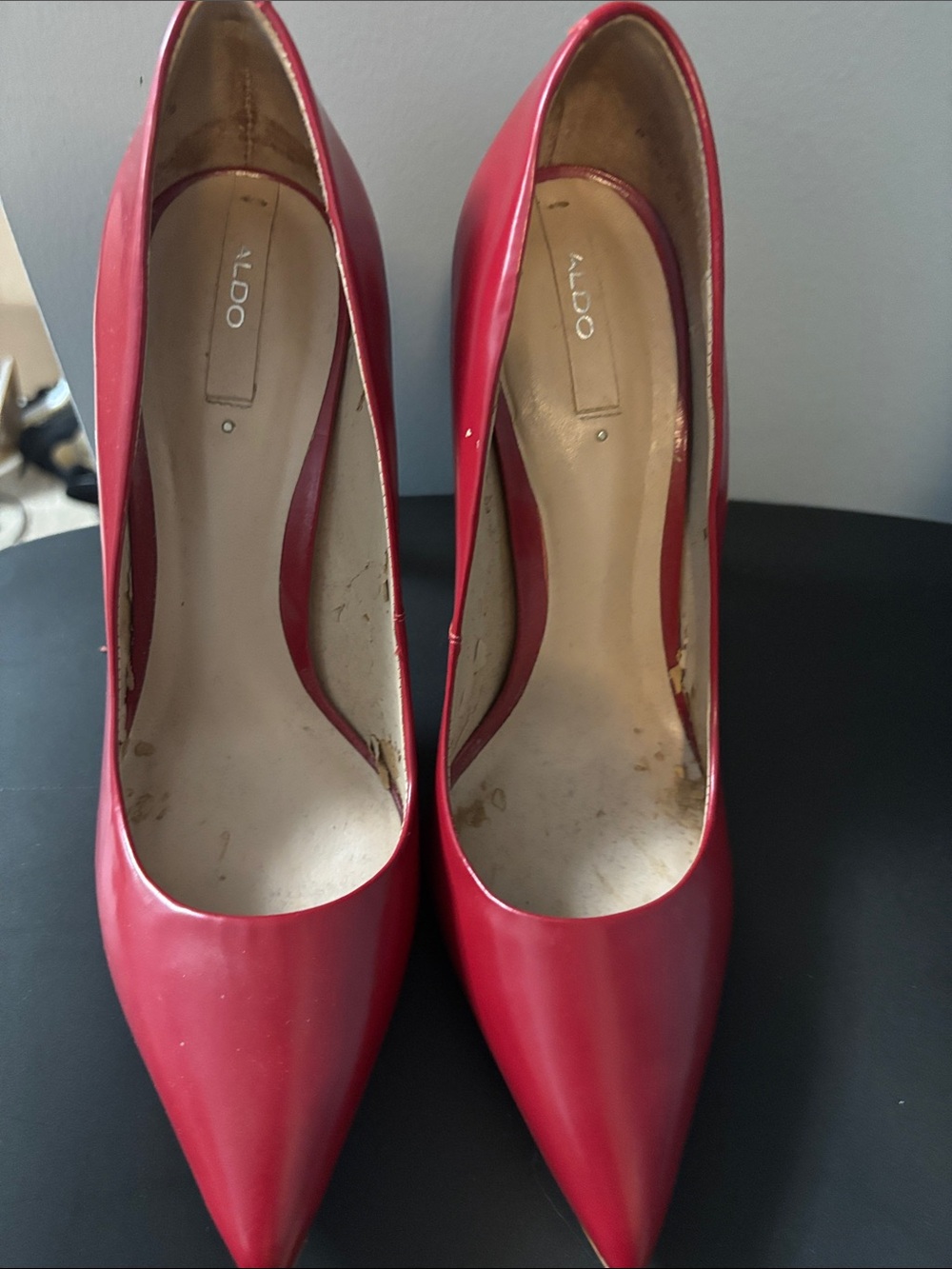 Aldo Red Pointed-Toe High Heels